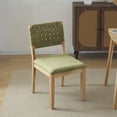 thumbnail image 2 of Ktaxon 2 PCS Dining Chairs, Farmhouse Padded Chairs, Rattan Upholstered Seating for 2, Solid Rubber Wood, Natural Green, 2 of 8