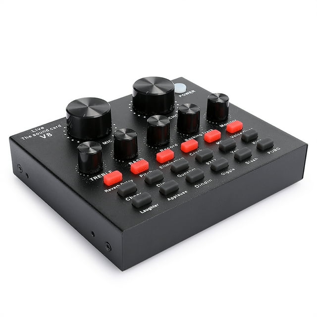 Tarjeta de sonido Bling Bling v8 ABS Negro