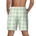 thumbnail image 3 of Sigee Green Checkboard Print Mens Swim Trunks with Compression Liner Quick Dry Swim Stretch Beach Shorts with Pockets,S-3XL, 3 of 7