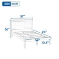 thumbnail image 7 of Solid Wood Platform Bed with Headboard No Box Spring Needed and Strong Slat Support Easy Assembly, 7 of 7