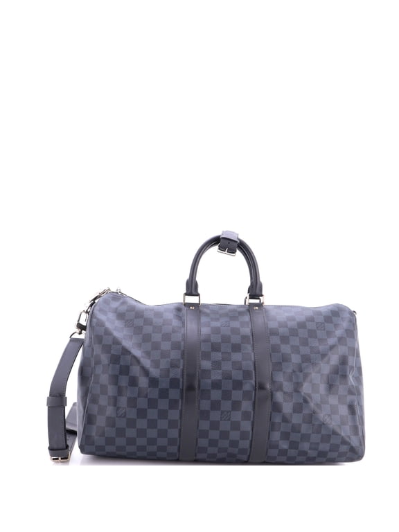 Pre-Owned Keepall Bandouliere Bag Damier Cobalt 45 By Rebag