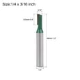 thumbnail image 2 of Router Bit 1/4 Shank 3/16" Cutting Dia. 2 Straight Flutes Carbide for Woodworking Carpentry Milling Cutter Tool, 2 of 5