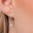 thumbnail image 3 of Gem Stone King 14K White Gold Lab Grown Diamond Leverback Dangle Earrings for Women | 0.40 Cttw | Gemstone April Birthstone | DEF Color | VVS-VS Clarity | Marquise 6X3MM, 3 of 6