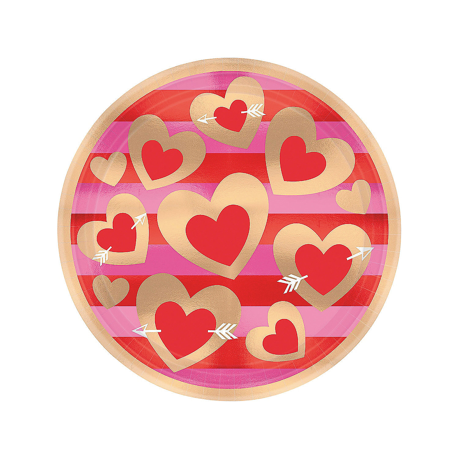 Heart Of Gold Dinner Plates Party Supplies 8 Pieces