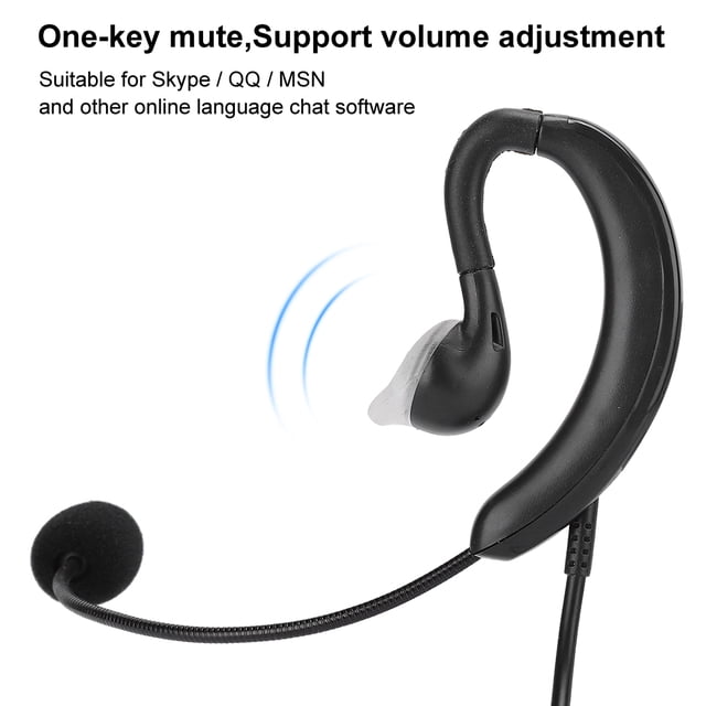 Notebook Headset Ear-Hook Headset USB Headphone Computer Notebook Accessory For Skype / QQ / MSN