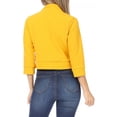 thumbnail image 4 of MOA Collection Women's Classic 3/4 Sleeve Open Front Bolero Blazer Cardigan for Work and Beyond, 4 of 7