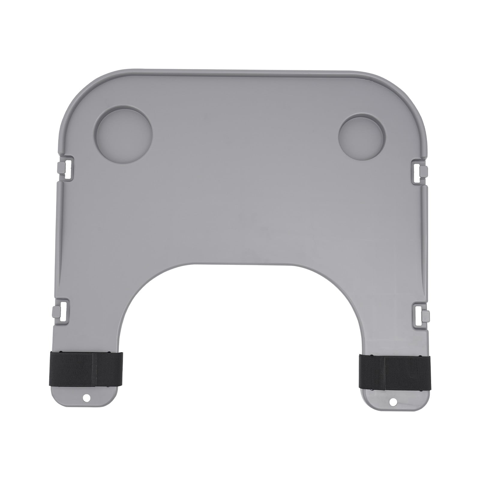 TFCFL White/Gray Wheelchair Table Board Wheelchair Lap Tray with Cup Holder & 4 Hooks 22.83x20.87inch