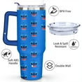 thumbnail image 3 of 40oz Cartoon Movie Stainless Steel Tumbler with Lid and Straw,Spill Proof Cartoon Travel Cup for Cartoon Lovers Double Wall Vacuum Insulated Coffee Mug with Handle Blue, 3 of 7