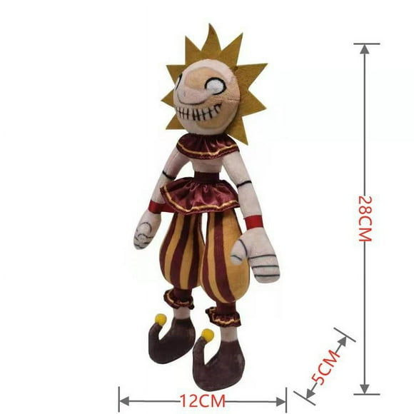 Sun Moondrop Peluche, Silhouette de Clown de Soleil et de Lune, 28cm Sundrop Moondrop Peluches Jouet pour les Enfants et les Fans de Jeu Cadeau (Clown de Lune) Meilleurs Cadeaux pour les Enfants Garçons Filles Cadeau de Noël Anniversaire Gif
