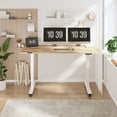 thumbnail image 6 of FLEXISPOT E6 63"x24" Dual Motors 3-Stage Standing Desk Solid Wood Home Office Height Adjustable Desk with Wheels, Solid Rubber Wood Desktop and White Frame, 6 of 10