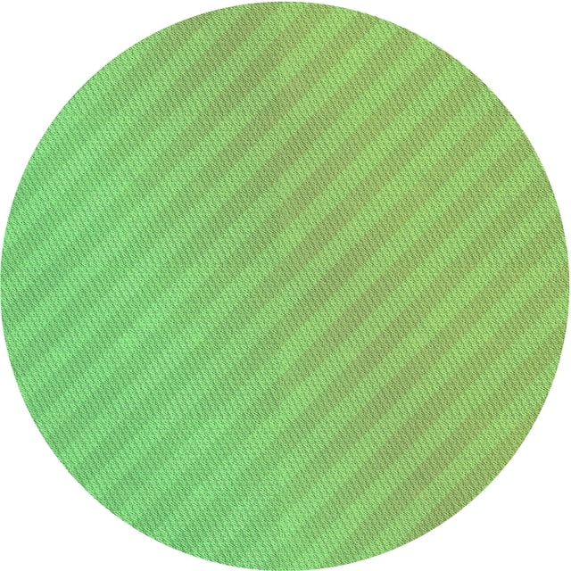 Ahgly Company Indoor Round Patterned Emerald Green Area Rugs, 7' Round
