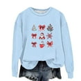 thumbnail image 2 of AUNVITO Girls & Boys Christmas Print Loose Fit Long Sleeve Round Neck Sweatshirt Casual Top for 1-13Y, 2 of 3