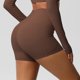 thumbnail image 2 of Pantalones Cortos de Yoga de Cintura Alta, Cómodo Fitness Deportivo, Pantalones de Secado Apretados Transpirables para Mujeres, 2 of 9