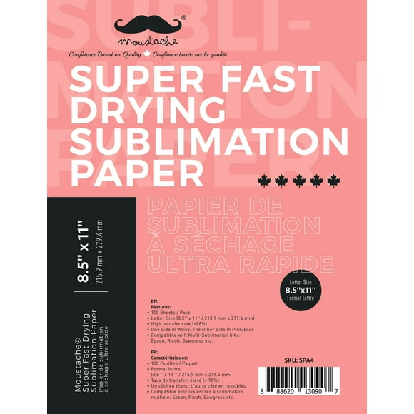 100 Sheet Sublimation Paper, Super Fast Drying, for Inkjet Printer Transfer Paper，A4 (8.3" X 11.7"), 100gsm