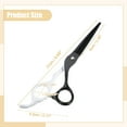 thumbnail image 4 of Unique Bargains Professional Hair Cutting Scissors Black White Haircut Scissors 0.91"x0.67" Stainless Steel, 4 of 7
