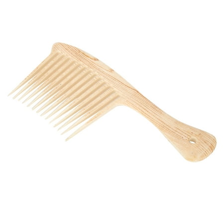 Peine para el cabello con aceite: peine de madera para peluquería con aceite retro para hombres, peine de peinado de dientes grandes y anchos portátiles