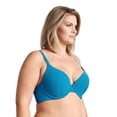 thumbnail image 3 of Curve Muse Women's Plus Size Padded Underwire Full Coverage Bra-2PK-Purple,Teal-34DD, 3 of 6