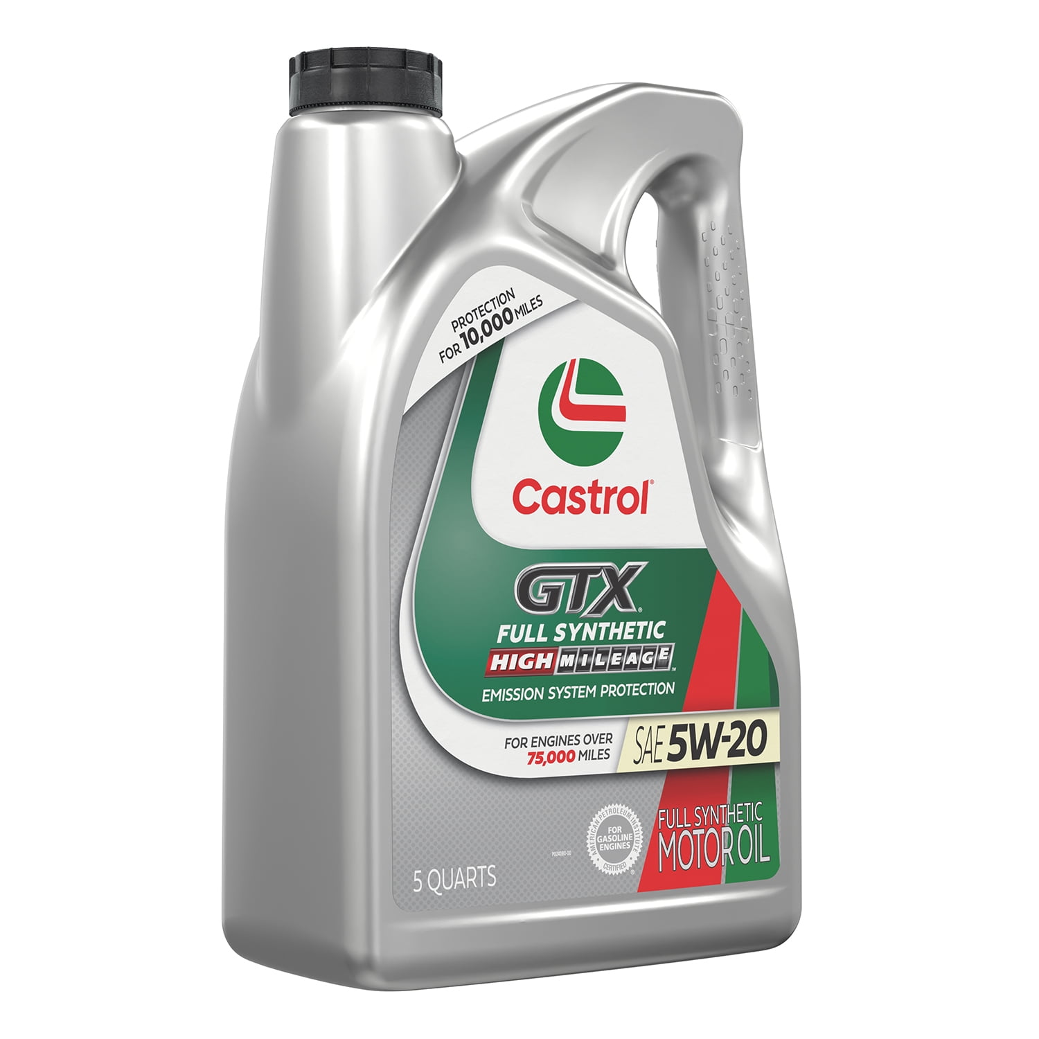 Castrol GTX Full Synthetic High Mileage 5W-20 Motor Oil, 5 Quarts