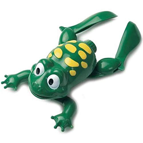Liberty Imports Swimming Frog with Baby Plastic Electronic Battery Operated  Cute Bath Toy for Kids Bathtime Fun (Green)