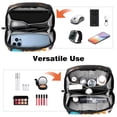 thumbnail image 6 of Leopard Digital Travel Bag Cord Organizer Hard Drive Bags Waterproof Oxford Cloth Cord Storage Organizer Box 5.9x9.44x3.14 in Black Digital Electronic Accessories Organizer Bag, 6 of 6