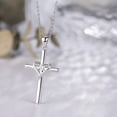 thumbnail image 4 of JUSIP 925 Sterling Silver Cross Necklace for Women Men 5A CZ Birthstone Necklaces 14K Gold Plated or Rose Gold Necklace for Easter or Mother's Day, 4 of 6
