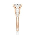 thumbnail image 3 of 4CT Princess Cut Moissanite Diamond Prong set Engagement Ring for Women, 10K Rose Gold, US 7, 3 of 5