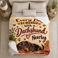 thumbnail image 5 of Charming Dachshund, Festive Pet Portrait Pattern, Warm Flannel Blanket for Living Room and Reading Nook with Detailed Artwork, Dog Lovers Christmas Gift, Pet Lover Home Decor, 5 of 9