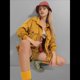 thumbnail image 5 of Chaqueta de Larga con Solapa Suelta para Mujer, Cárdigan Irregular con Bolsillo de Amarillo XL, 5 of 7