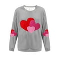 thumbnail image 3 of ICHUANYI Valentine's Sweatshirt for Women Cute Love Heart Shirts Casual Long Sleeve Valentine Tshirt Clothes Pullover Top, 3 of 4