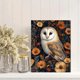 thumbnail image 2 of Qisvanset Framed Canvas Wall Art 12x16 Inch Mushroom Wildflower Barn Owl Woodland Art, 2 of 5