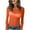#516-Orange, variant on Roncen Women's Lace Trim Tops - Long Sleeve Round Neck Slim Fit Cropped Top Casual Chic Blouse for Daily Wear
