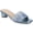 Blue, variant on Women's Flora Evening Square Toe Rhinestone Slip on Block Heel Sandals