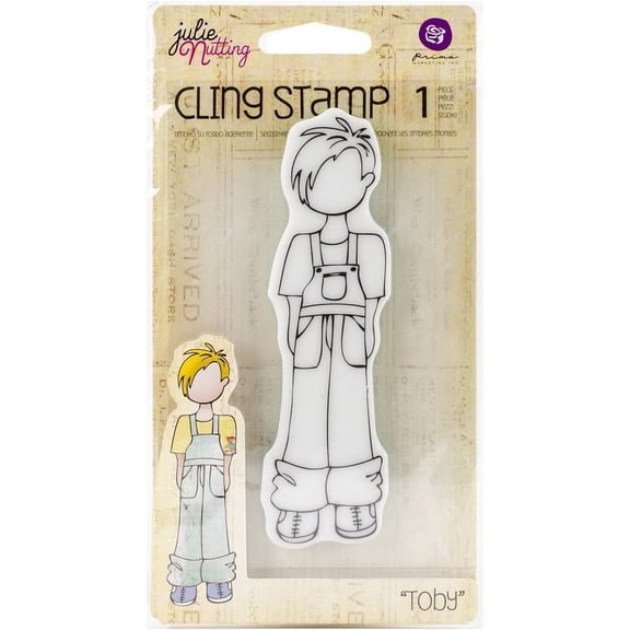 Prima Marketing Julie Nutting Mixed Media Cling Rubber Stamp-Toby