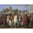 thumbnail image 3 of Joseph-Marie Vien 14x11 Black Modern Framed Museum Art Print Titled - Inauguration of the Statue of Louis XV on the Place of the Same Name (1763), 3 of 5