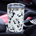 thumbnail image 4 of 40 oz Tumbler with Handle and Straw Panda Cup Water Bottle Panda Gifts for Women Leak Proof 40 oz Cup Insulated Stainless Steel Tumbler PandaTravel Coffee Mug Proof Lid and Straw, 4 of 6
