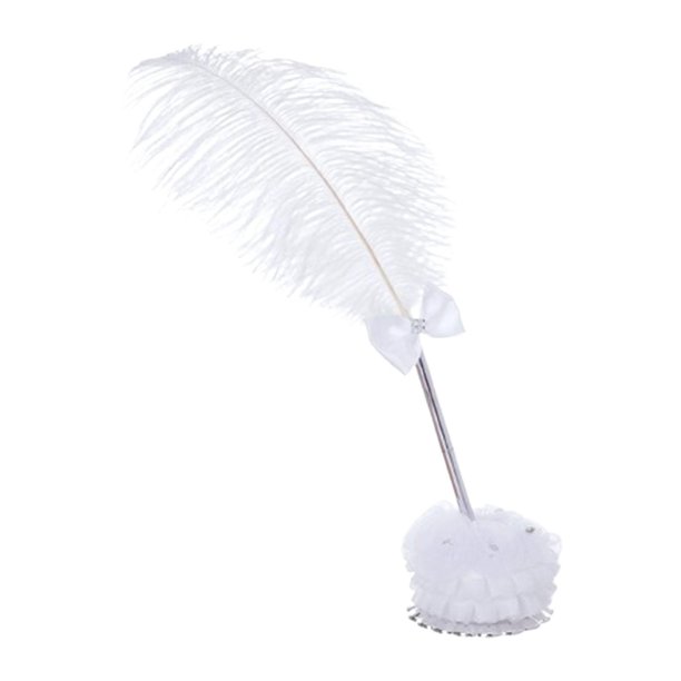 Bolígrafo de boda con soporte, diseño retro, pluma, blanco, elegante regalo de boda, bolígrafo de firma para de arte, escuela, oficina