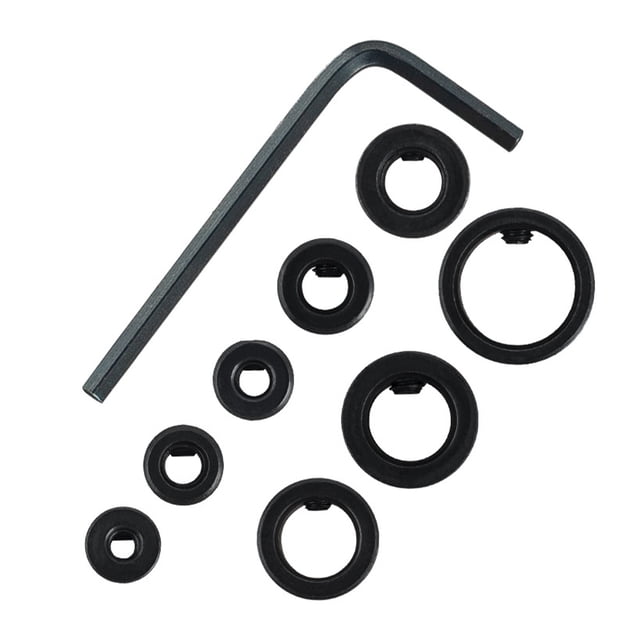 Juego Collar Broca Tope Perforación Posicionador Ajustable Con Anillo Límite Llave Allen