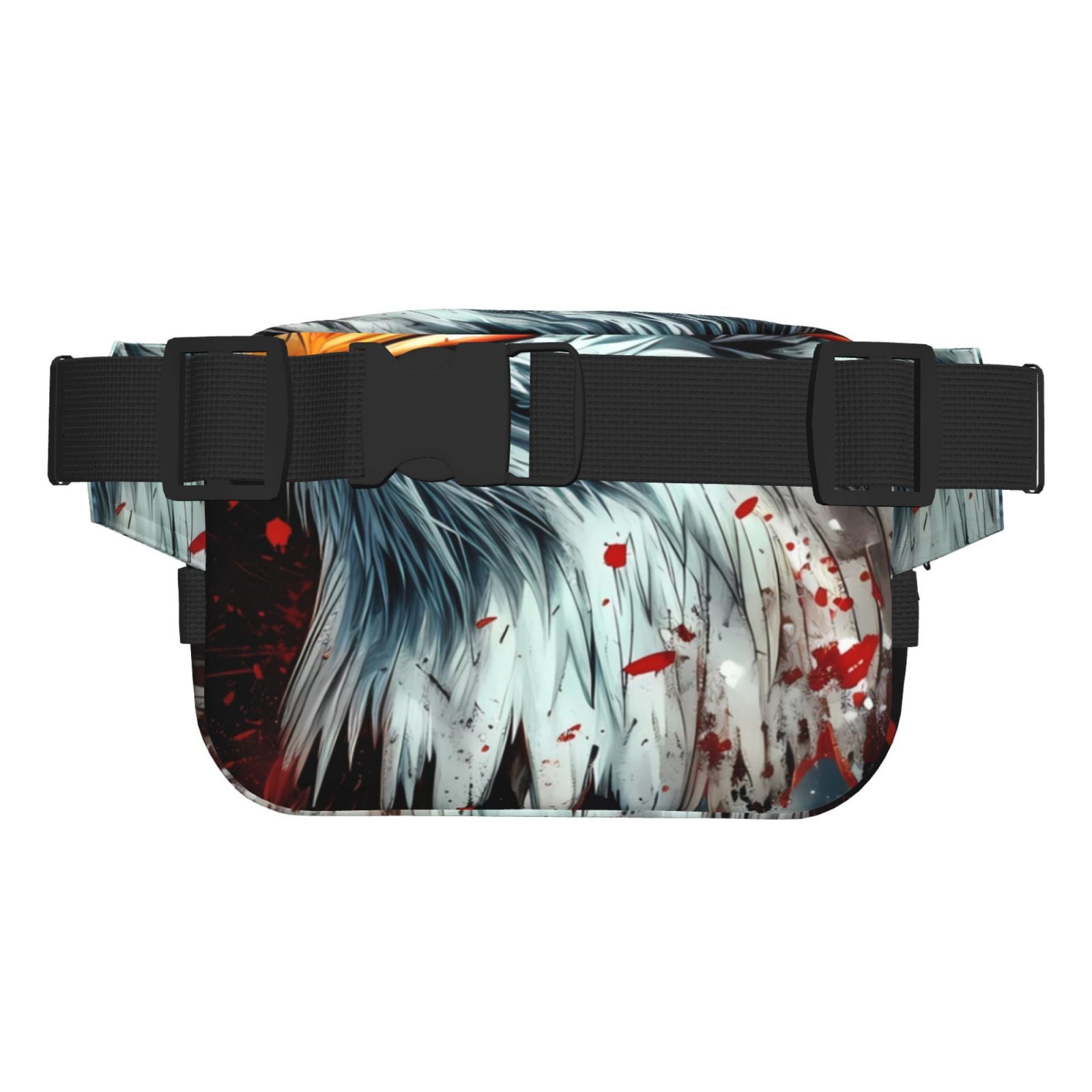 Picia USA Bald Eagle Print Square Double-Layer Waist Bag Mini Adjustable Waist Belt Bag Exercise Running Travel Hiking