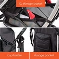 thumbnail image 5 of Summer Infant 3Dlite Convenience Stroller, Jet Blue - Lightweight Stroller with Aluminum Frame, Large Seat Area, 4 Position Recline, Extra Large Storage Basket - Infant Stroller for Travel and More, 5 of 5