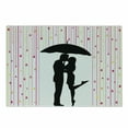 thumbnail image 1 of Kissing Cutting Board, Couple Romance Under Umbrella Abstract Colorful Raindrops, Decorative Tempered Glass Cutting and Serving Board, in 3 Sizes, by Ambesonne, 1 of 2