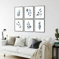 thumbnail image 5 of Navy Blue Botanical Wall Art Set of 6, Minimalist Abstract Botanical Prints Watercolor Blue White Leaf Plant Wall Decor Canvas Painting, Boho Floral Botanical Wall Decor for Bathroom, Bedroom, 5 of 6