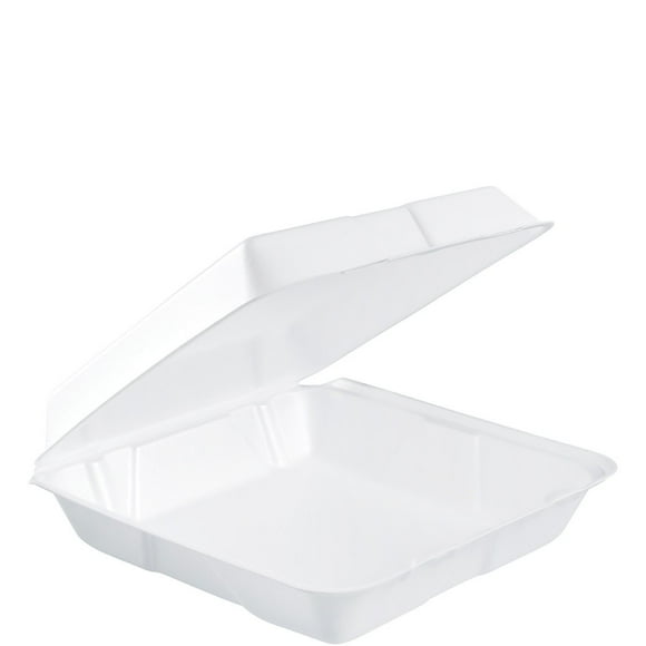 Recipiente para comida Dart 95HT1R Lg con bisagras de espuma, 9.5 pulgadas, 200 unidades