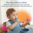 thumbnail image 2 of Arsvita Baby Spoons Set, 2 Pack Silicone Self-Feeding Utensils, First Stage Pre-Spoon Baby Led Weaning Spoons, BPA-Free Toddler Feeding Spoons for 6+ Months Infants, Blue, 2 of 10