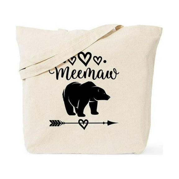 CafePress - Meemaw Bear Grandma Gift Tote Bag - Unisex Canvas Tote Bag, Beige, 1-Piece