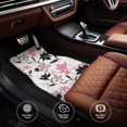 thumbnail image 6 of Honeii Lilies Flowers Print Car Foot Mat Four-Piece Set - Front & Rear Universal Car Floor Mats for SUVs, Trucks, Sedans, 6 of 7
