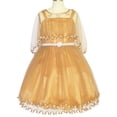 thumbnail image 1 of Robe de Fille Fleur Ceinture de Perles Concours Mariage Fête 10 Ans, 1 of 7