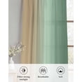 thumbnail image 6 of Sage Green Yellow Ombre Sheer Curtains 54 Inch Length 2 Panels Set for Living Room/Bedroom, Farmhouse Modern Gradient Art Kitchen Curtains Grommet Semi-Sheer Curtains Window Treatments 42"x54"x2, 6 of 7