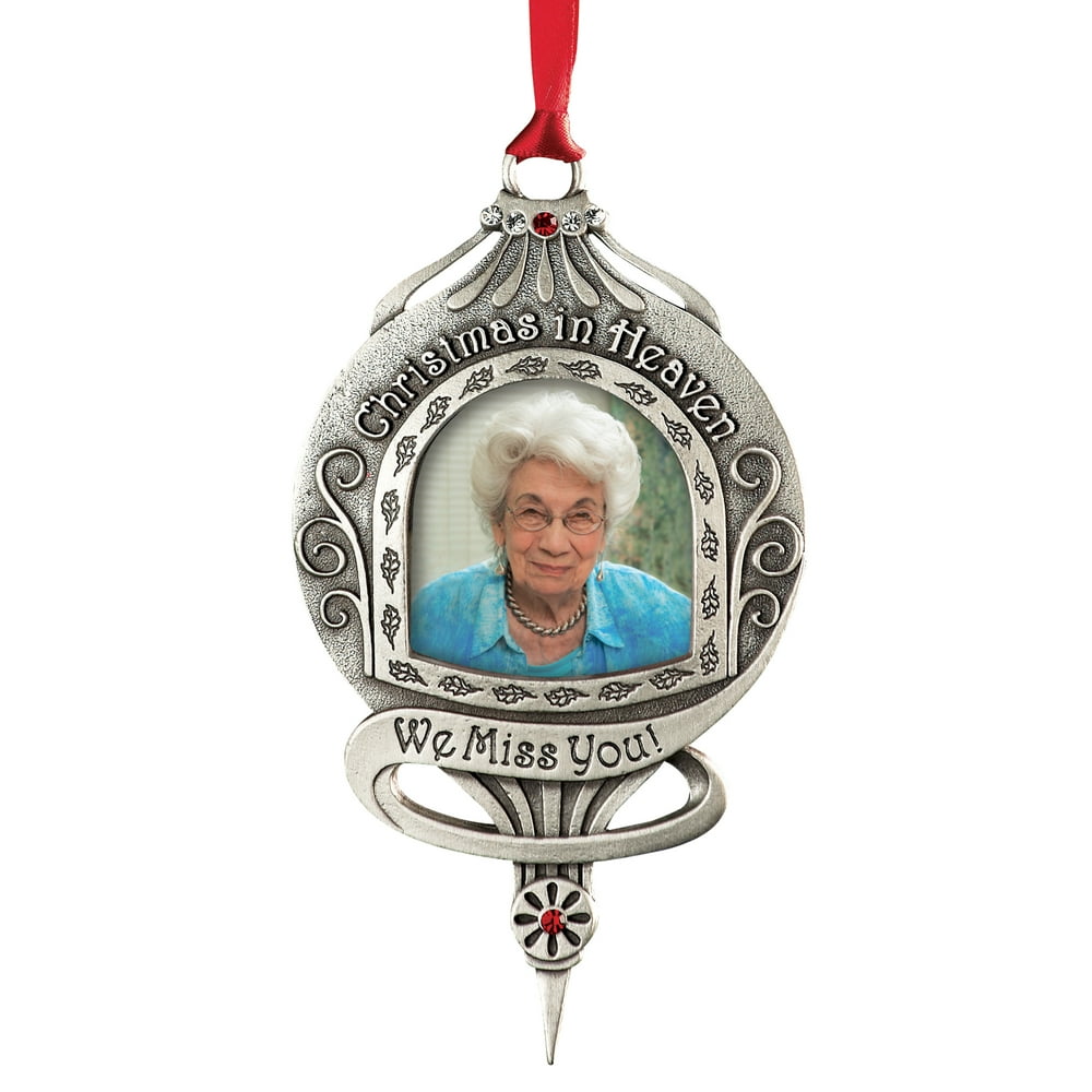 Collections Etc. Christmas in Heaven Memorial Photo PewterPlated
