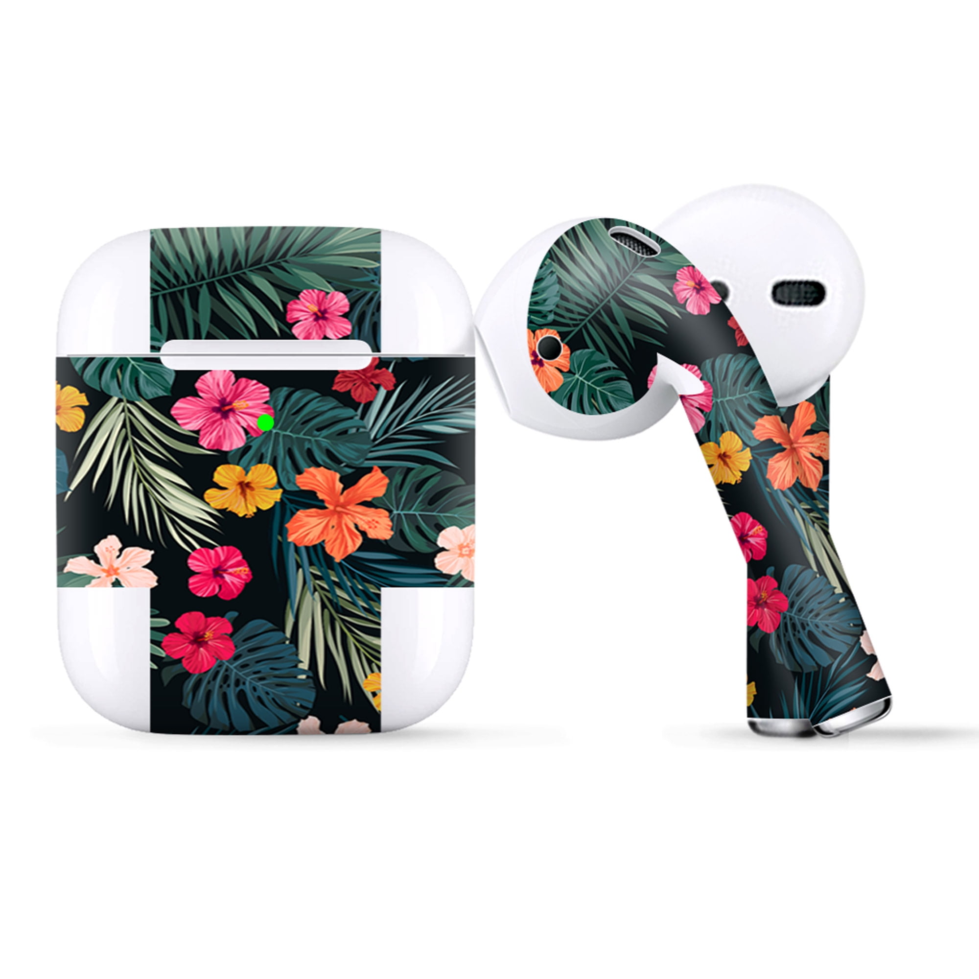 Protective Skin Wrap for Apple AirPods, Vinyl Sticker Cover Decal, Hibiscus Flowers tropical