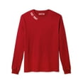 thumbnail image 2 of Daxton Premium EastCoast Men Long Sleeves T Shirt Ultra Soft Medium Weight Cotton, Red Tee White Letters 2XL, 2 of 3